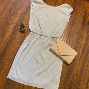 Jessica Simpson silver sequined cocktail dress